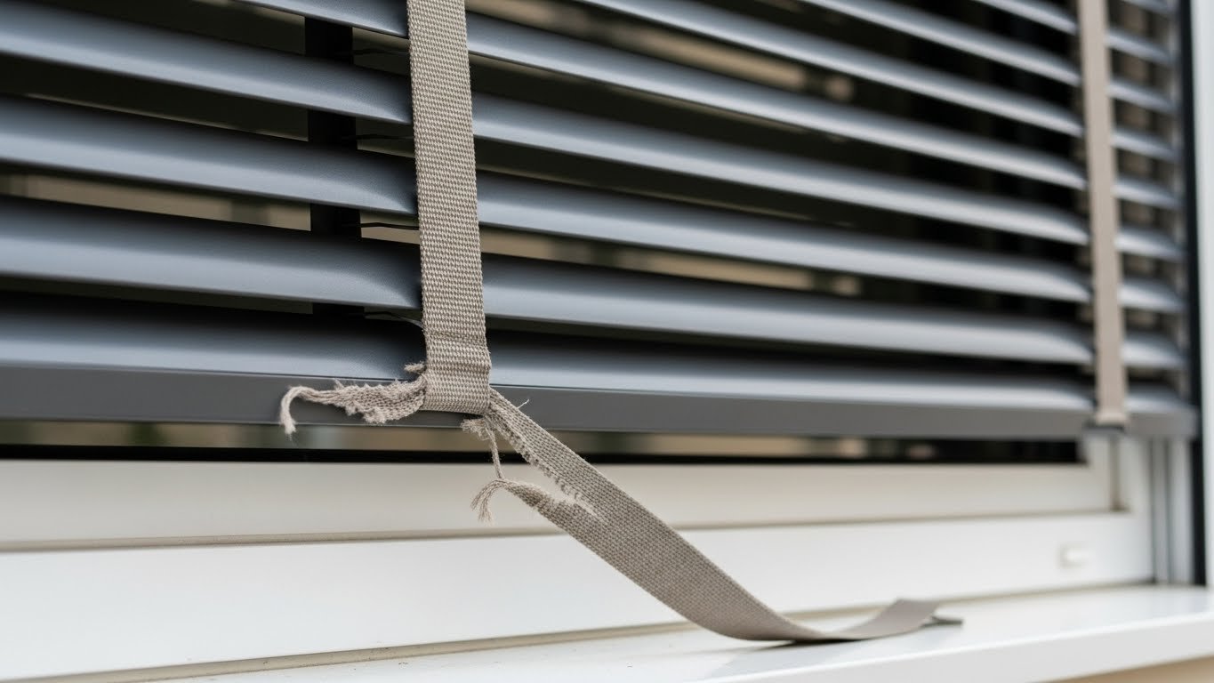 Sangle de volet roulant au niveau de l’enrouleur